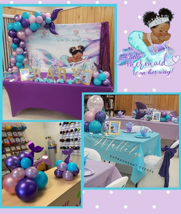 Mermaid theme baby  shower 