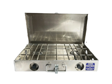 COOK PARTNER 9 SINGLE BURNER STOVE WITH WINDSCREEN — Mule Expedition  Outfitters
