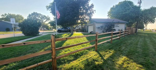 Pressure Washed 3 Rail Fence