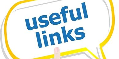 A picture with the words useful links in a word bubble 