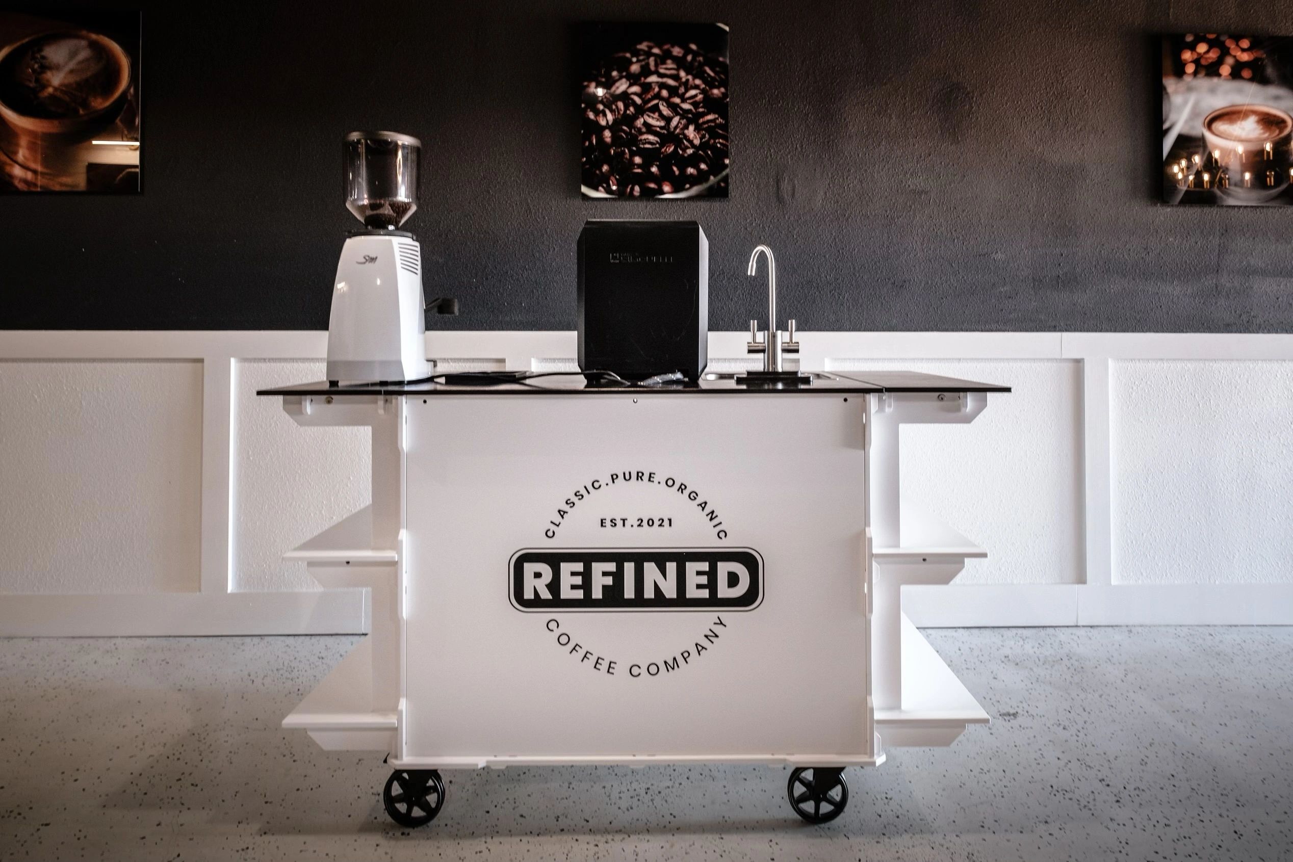 Refined Coffee Cart mobile coffee cart and team in Lake Jackson, TX