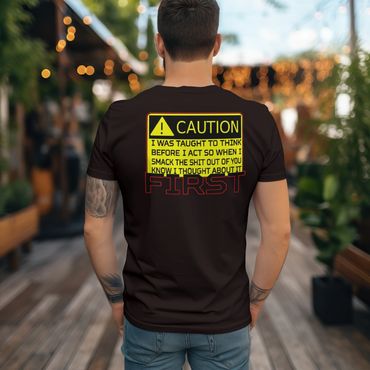 CAUTION TEE