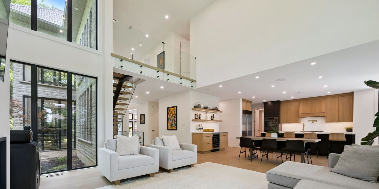 Double Storey Family Room, Minimalist Scandinavian Design