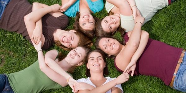 Young girls developing friendships