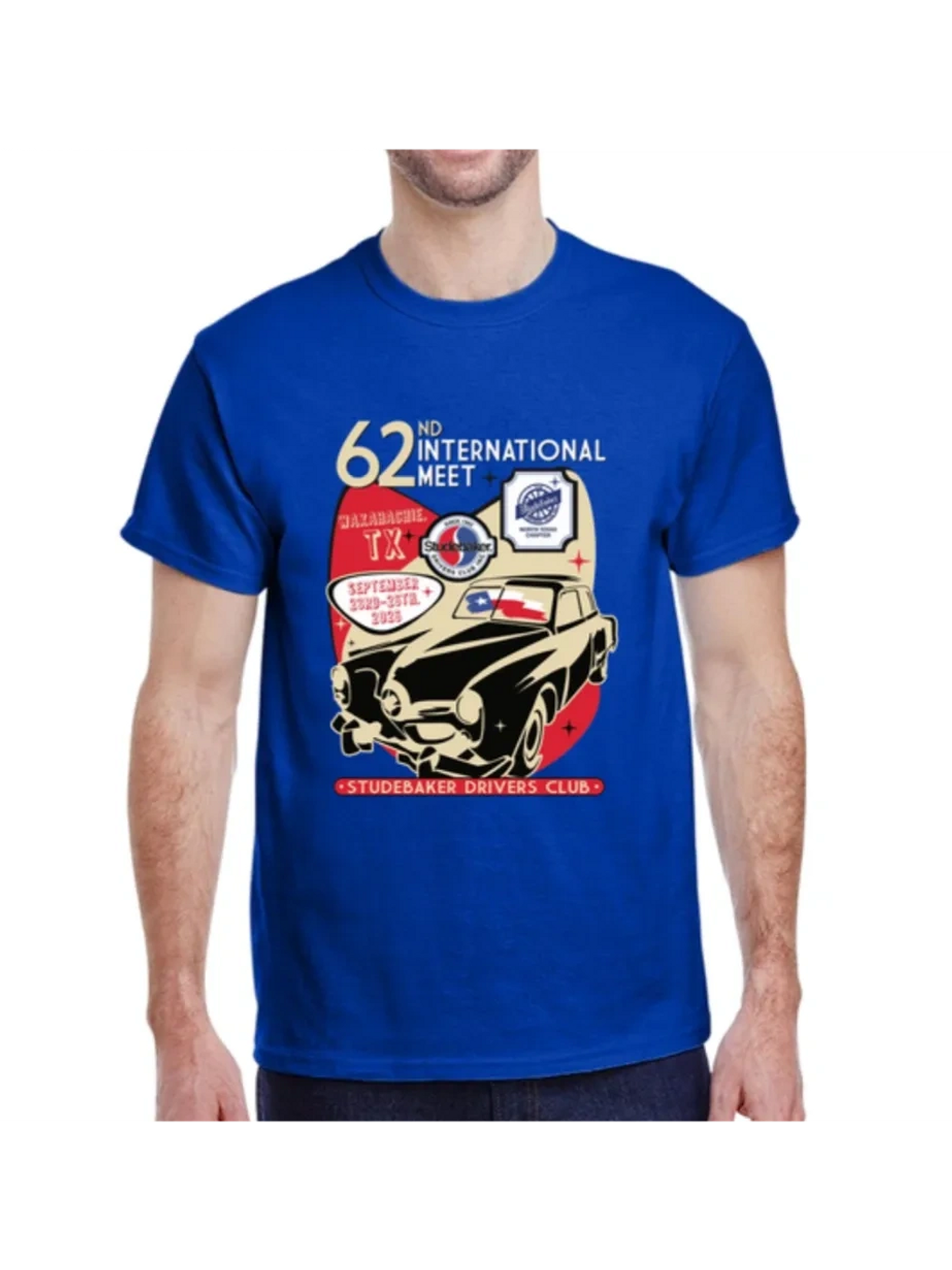 Tee shirts will be  can be preordered  & will be delivered with your registration packet at the meet