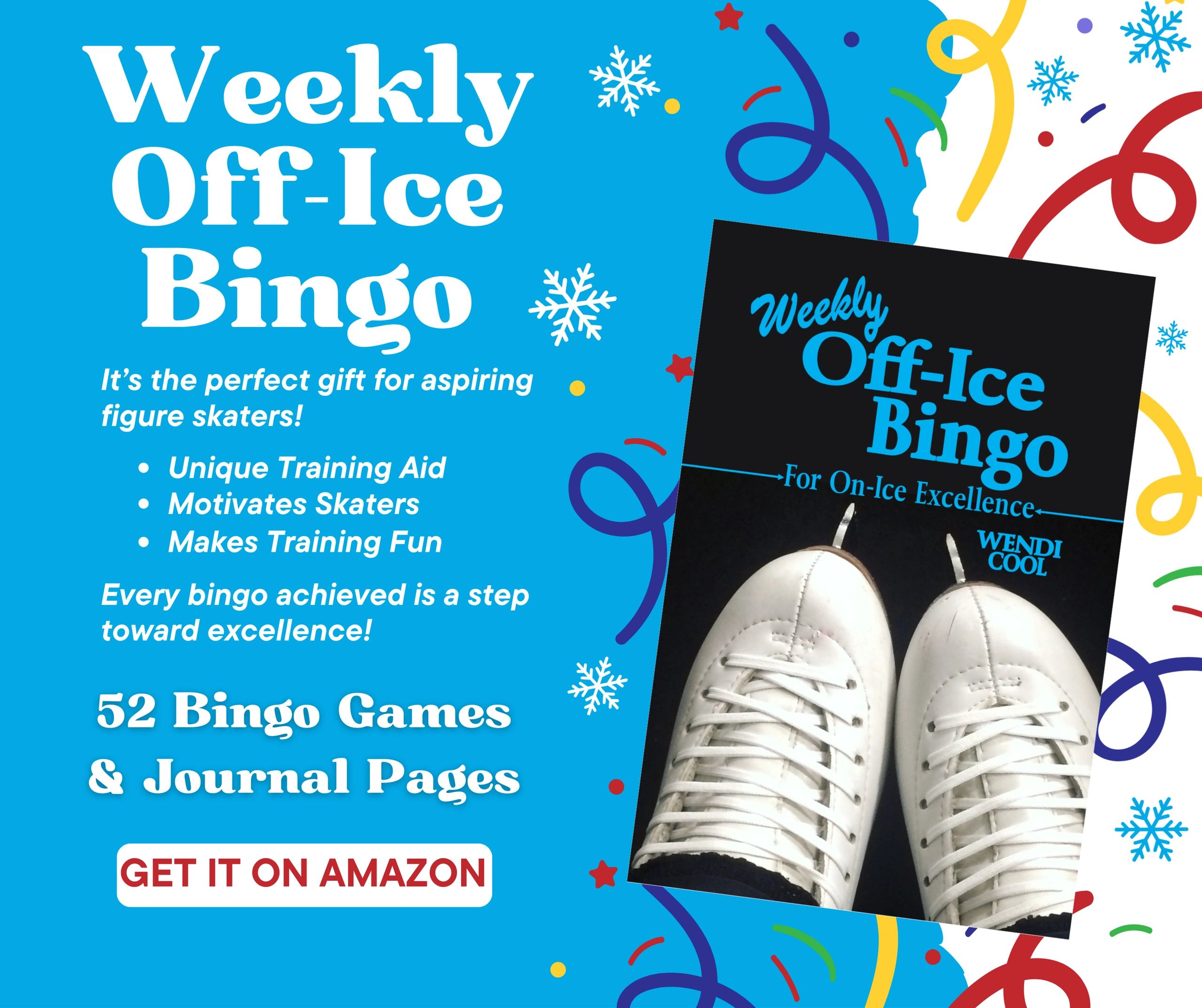 colorful post about the book Weekly Off-Ice Bingo