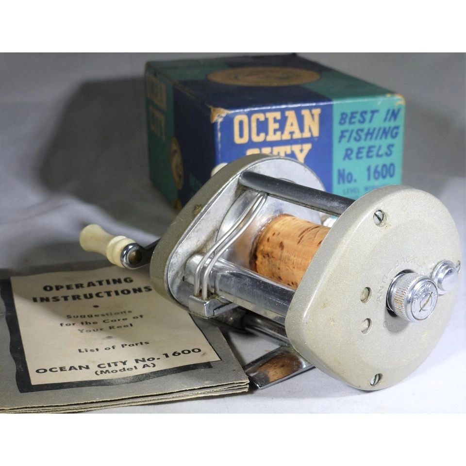 Vintage Ocean City 1600 Bait Casting Fishing Reel Made In U.S.A