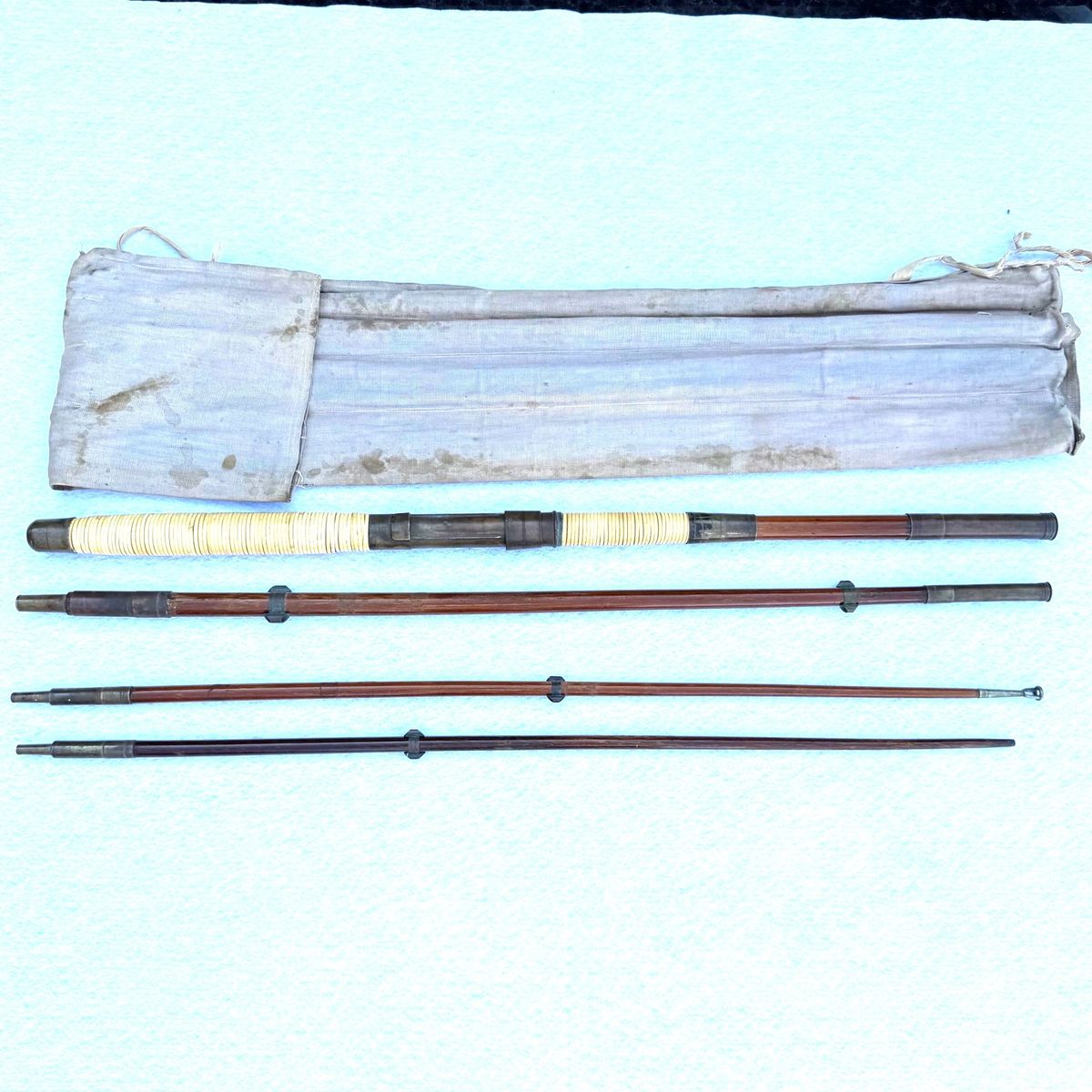 Rarest Rods Scarce Late 1800s Henry Pritchard Greenheart Heavy Saltwater Rod