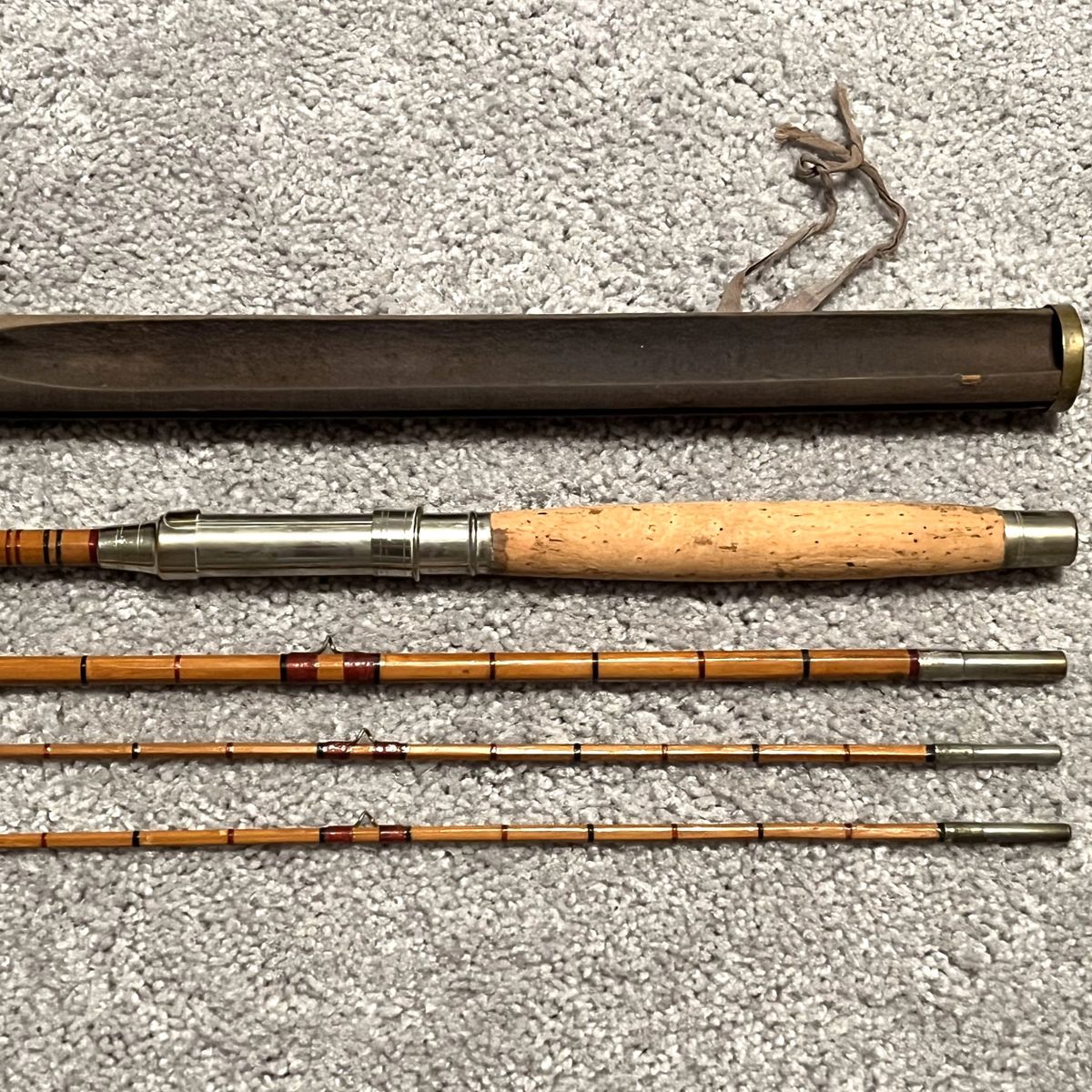 Unusual and Nice Chubb/Montague Split Bamboo Bait Rod