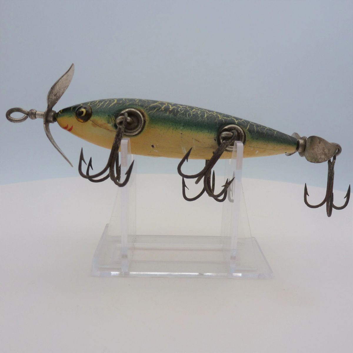 Pflueger, Four Brothers, 5-Hook Neverfail Underwater Minnow, Green  Crackleback