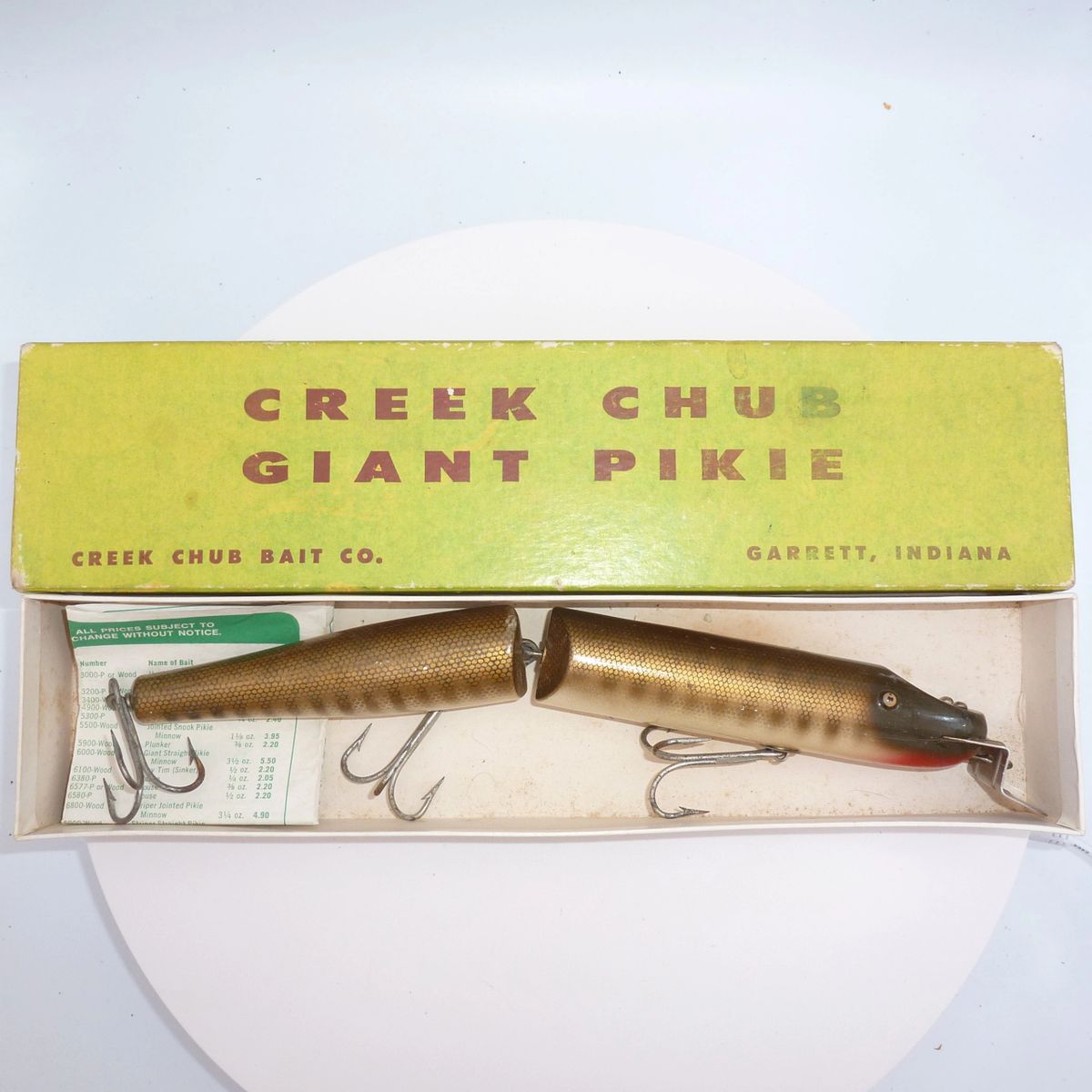 Ultra-Nice Creek Chub Giant Jointed Pikie, Box, Papers