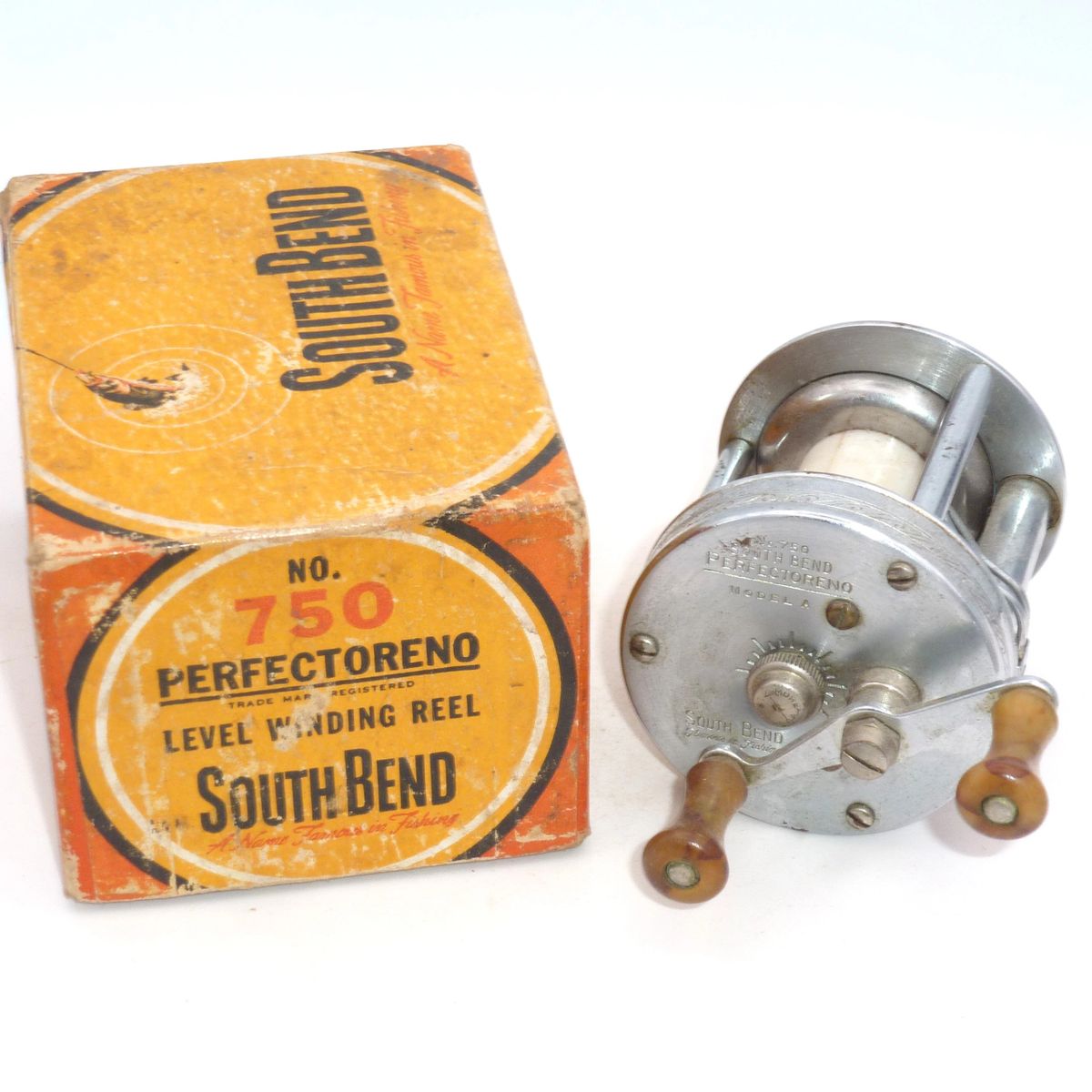 Moulinet De Pêche Vintage South Bend Perfectoreno N°775 - Nickel Argenté - USA