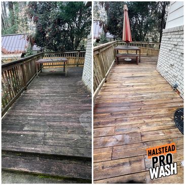 Deck Cleaning Before & After