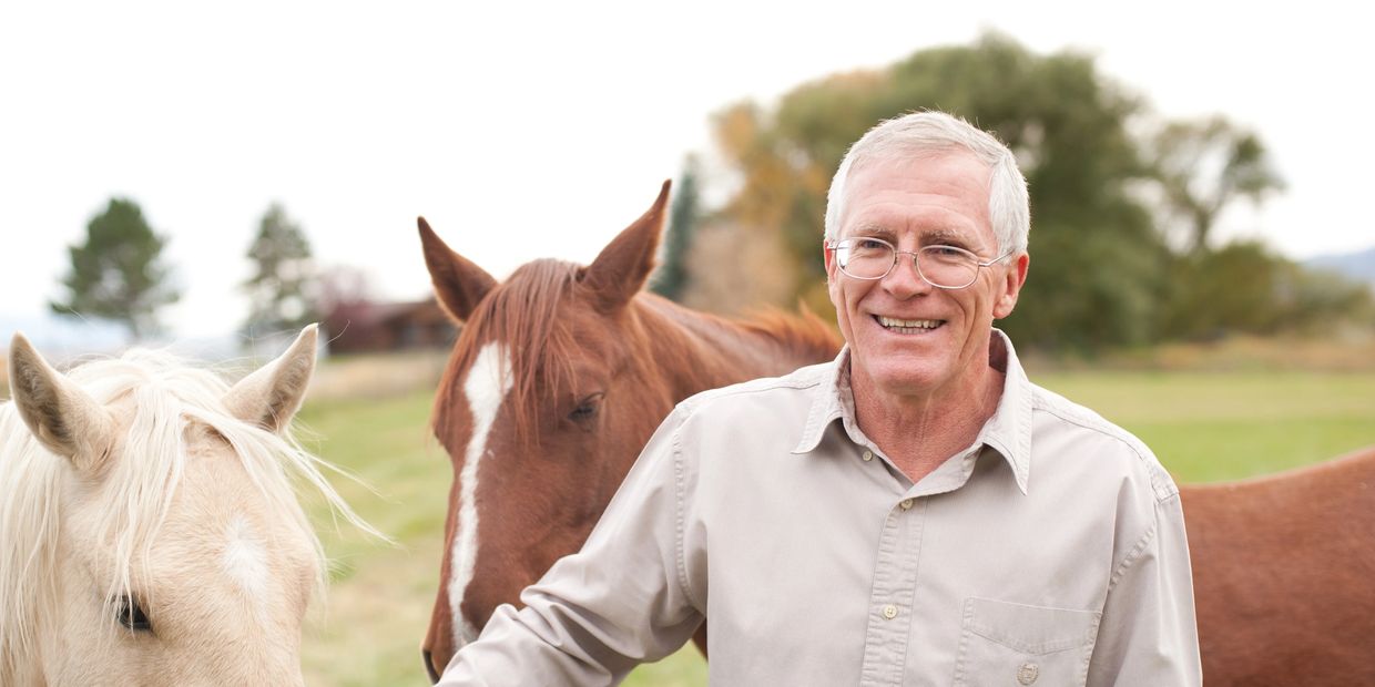 Civil attorney with his horses 
