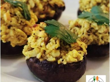 Passed Indian hors d’oeuvres with modern presentation for a Bay Area cocktail event