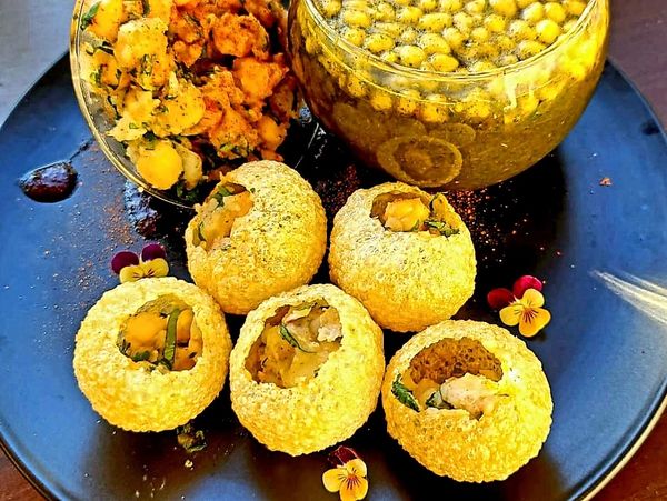 pani puri catering live chaat station for diwali event in san ramon