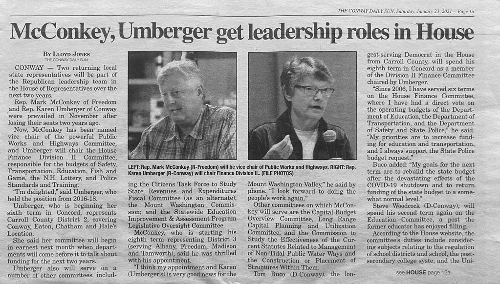 McConkey, Umberger get leadership roles in House.