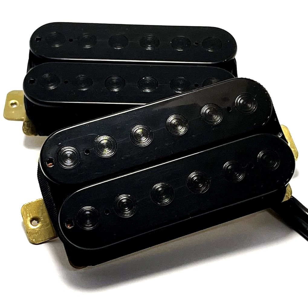 Onyx Buckers, Dark Flat Top Large Pole Humbuckers Choice of HH Set or