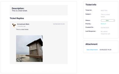 Example of report and ticket