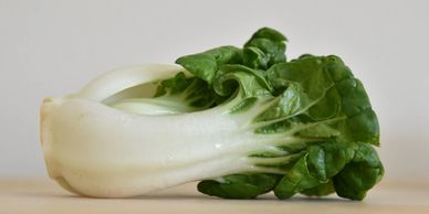 Image of Bok choy, link to how to grow Bok choy in the vegetable garden from the itty bitty garden.