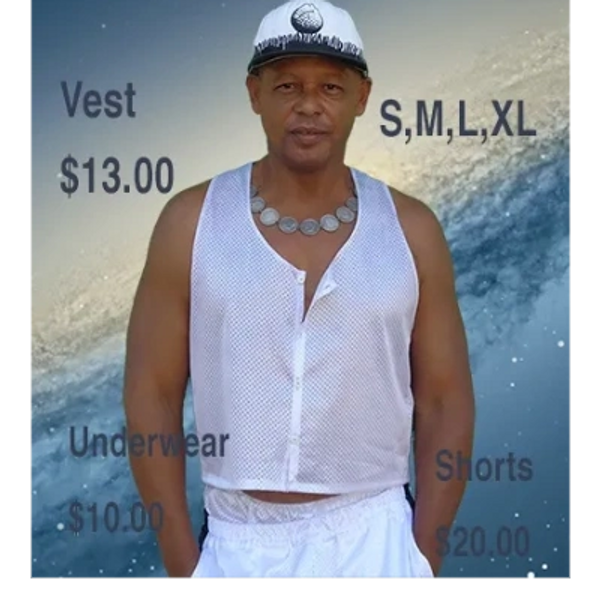 Vest $13.00 
Shorts $20.00  
Underwear $10.00
