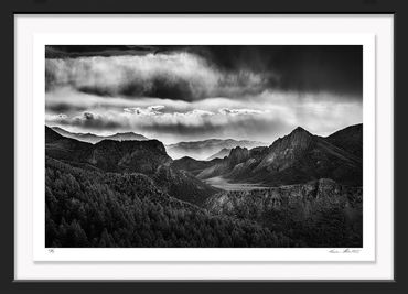 Dead Indian Pass; Chief Joseph Scenic Byway; WY; Infrared; Landscape; Black & White; Rain; storm