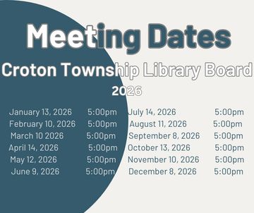 List of meeting dates for 2026 on blue and tan background