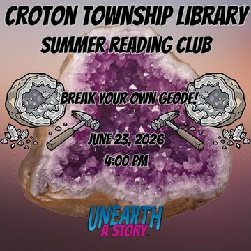 Geodes and hammers. unearth a story. event information