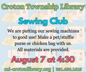 blue background with sewing machines. event information