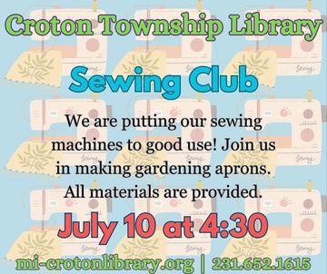 blue background with sewing machines. event information