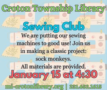 Sewing machines on blue background. event information