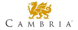 Cambria logo featuring a golden dragon above the brand name.