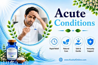 Homeopathy for acute conditions offering rapid relief and natural care.