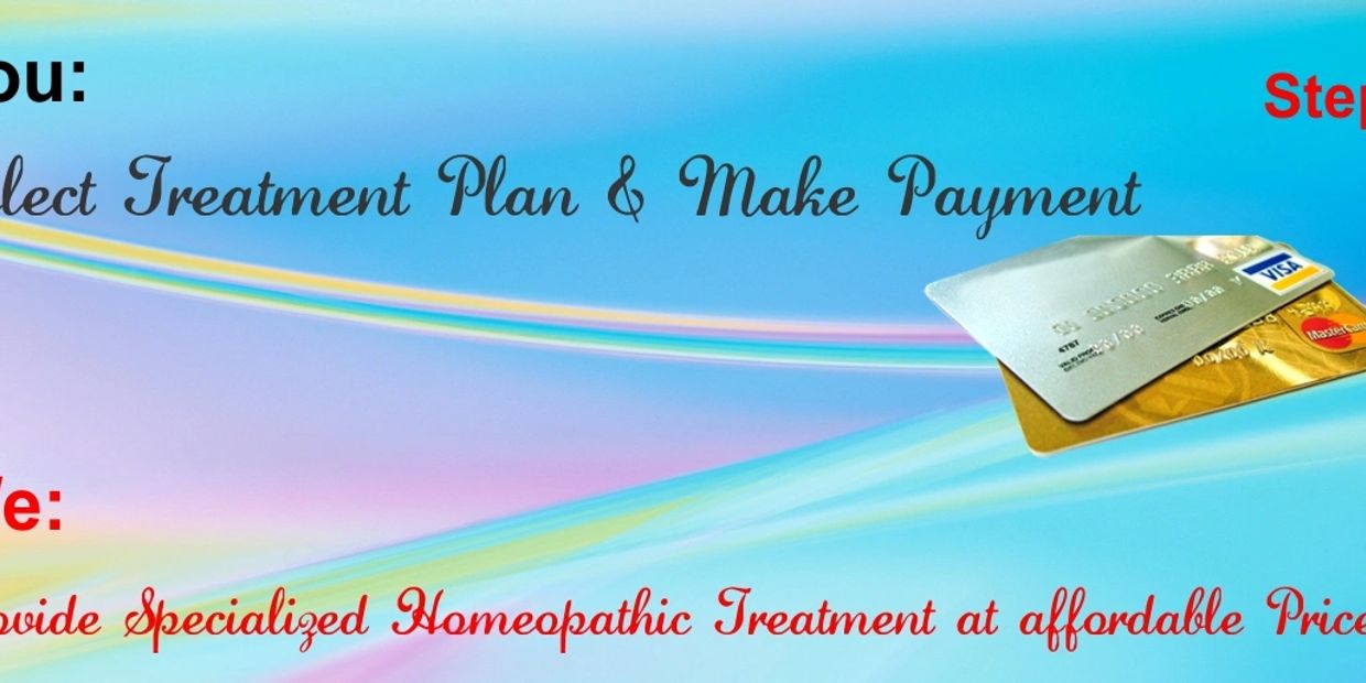 You Select Treatment Plan and we Provide Specialized  Homeopathic Treatment at affordable prices.