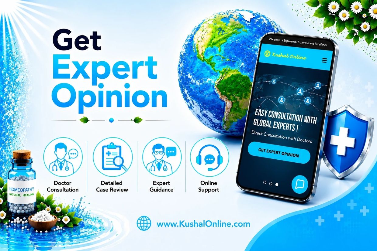 Get Expert Opinion before starting Online Homeopathy Treatment at Kushal Online.