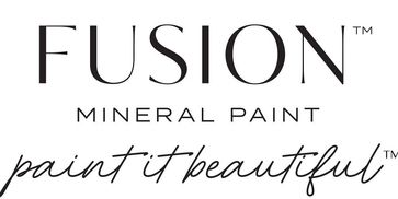 Logo of Fusion Mineral Paint with the tagline 'paint it beautiful'.