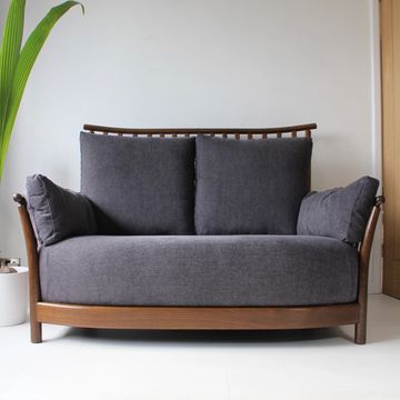 ERCOL Classic Renaissance 2 Seater Sofa Highback Model 1068 Original Modern Solid Wood Ash Golden Da
