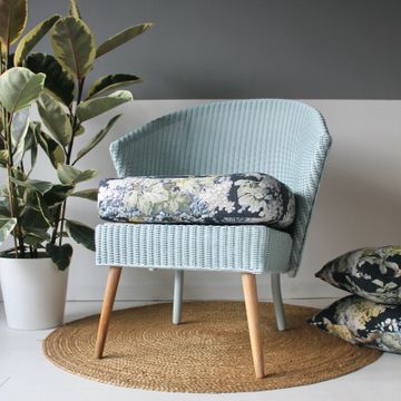 LLOYD LOOM LUSTY Armchair Mid-Century Handcrafted Woven Bentwood Original Painted Refurbished 

