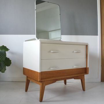 G Plan Dressing Table E Gomme Brandon B824 Original Mid-Century Modern RetroRefurbished White 1950s