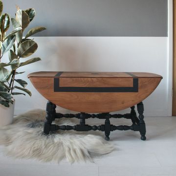 ERCOL Coffee Table Model 506 Oval Gate Leg Bobbin Turned Legs Solid Wood Original Refurbished 1979 