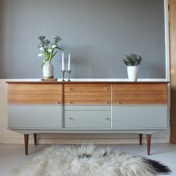 Alfred Cox Kenton Sideboard Walnut Veneer Original Mid-Century Modern Retro Refurbished Muted 1961 