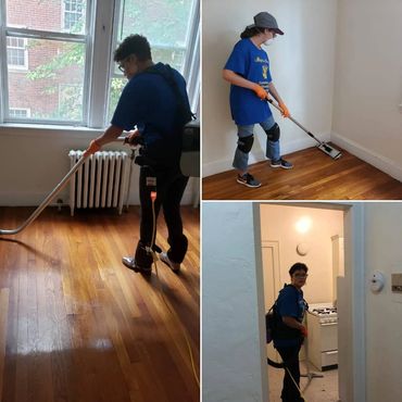 Floor cleaning is one of the services that we offer.