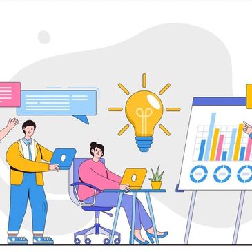 artificial intelligence consultants presenting data