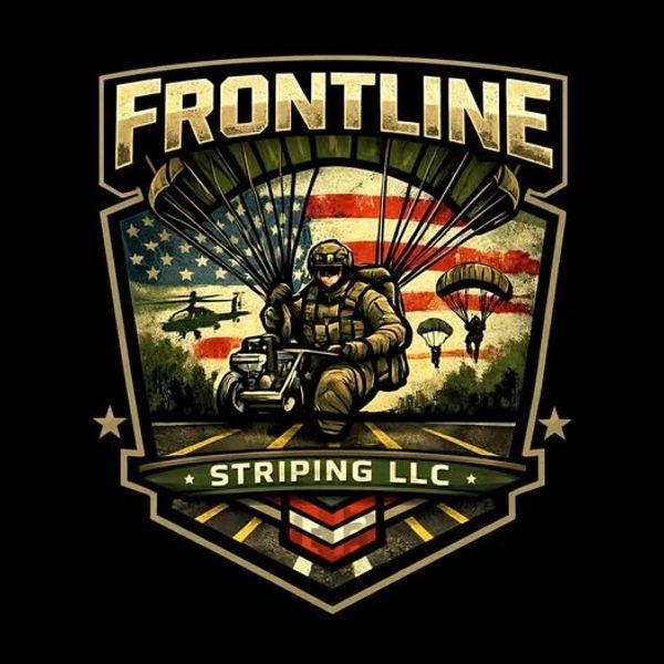 Parachute into striping logo