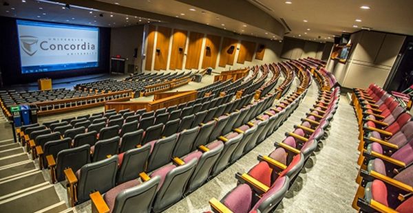 The Alumni Auditorium (H-110) at the Henry F. Hall (H) building

