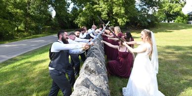 outdoor wedding at Clonmel Castle