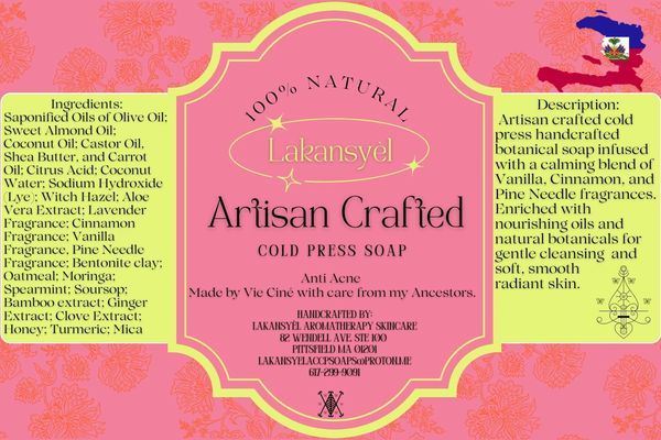 Artisan crafted cold press soap with natural ingredients and calming fragrances.