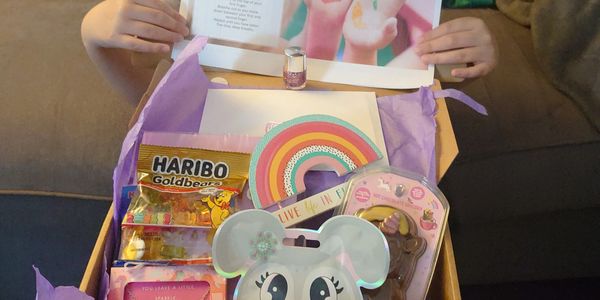 A child with an emotional wellbeing subscription box