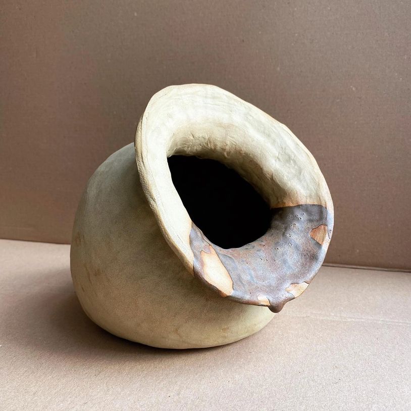 Flop vase made by ceramic artist Kenza Gray (Norwich, Norfolk)