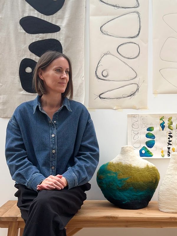 Dianne Randle and her textile works